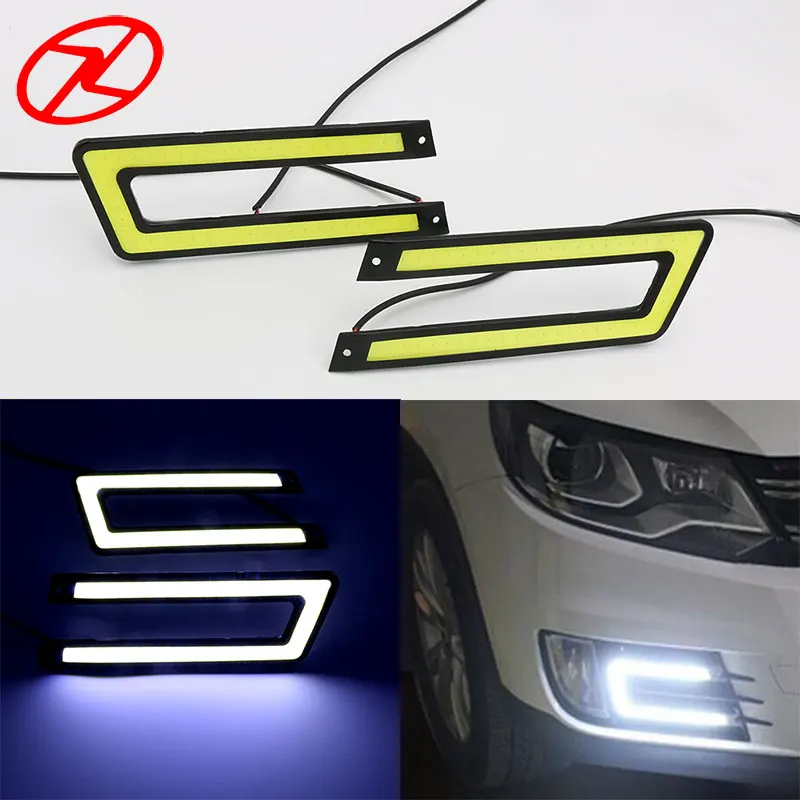 2X 12V 20W Waterproof LED Daytime Running Light DRL COB Strip Lamp Fog Car ZY