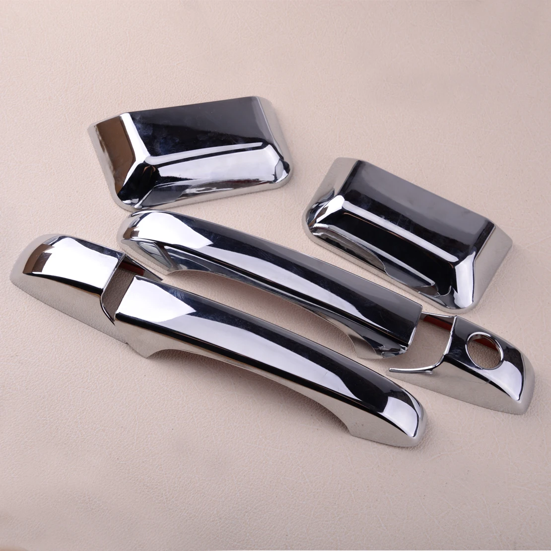 

beler 6pcs ABS Chrome Door Handle Cover Trim Molding Overlay Fit for Jeep Compass 2007-2011 2012 2013 2014 2015 2016
