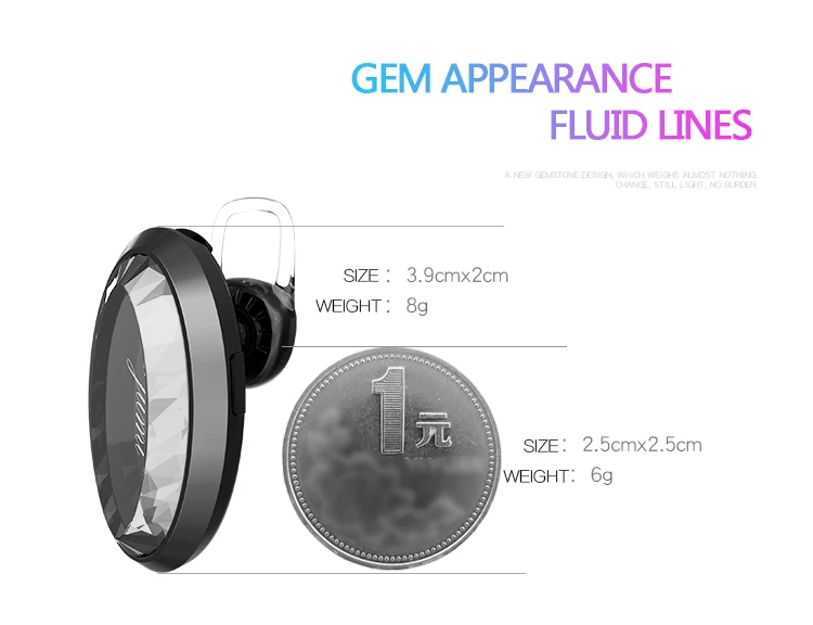 XLSTO NEW mini Bluetooth earphone gem for wome earphones stereo Business Bluetooth4.1 headset fashion Earplugs for iPhone xiaomi (2)