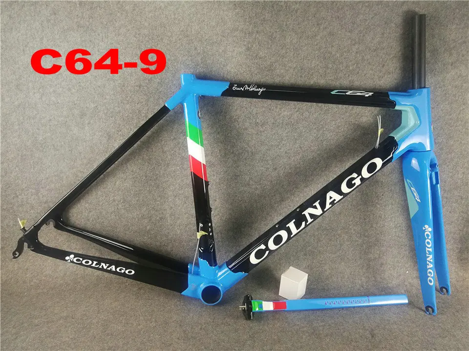 Красный Colnago C64 карбоновая рама для дорожного велосипеда di2 Механическая группа Гоночная рама