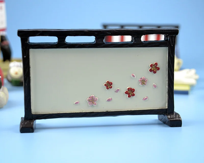 Япония каваи мультфильм Животные go picnic миниатюрный Сакура экран дерево лужайка пень Горячая весна татами Дерево отверстие Свадебная мебель игрушка - Цвет: Sakura square screen