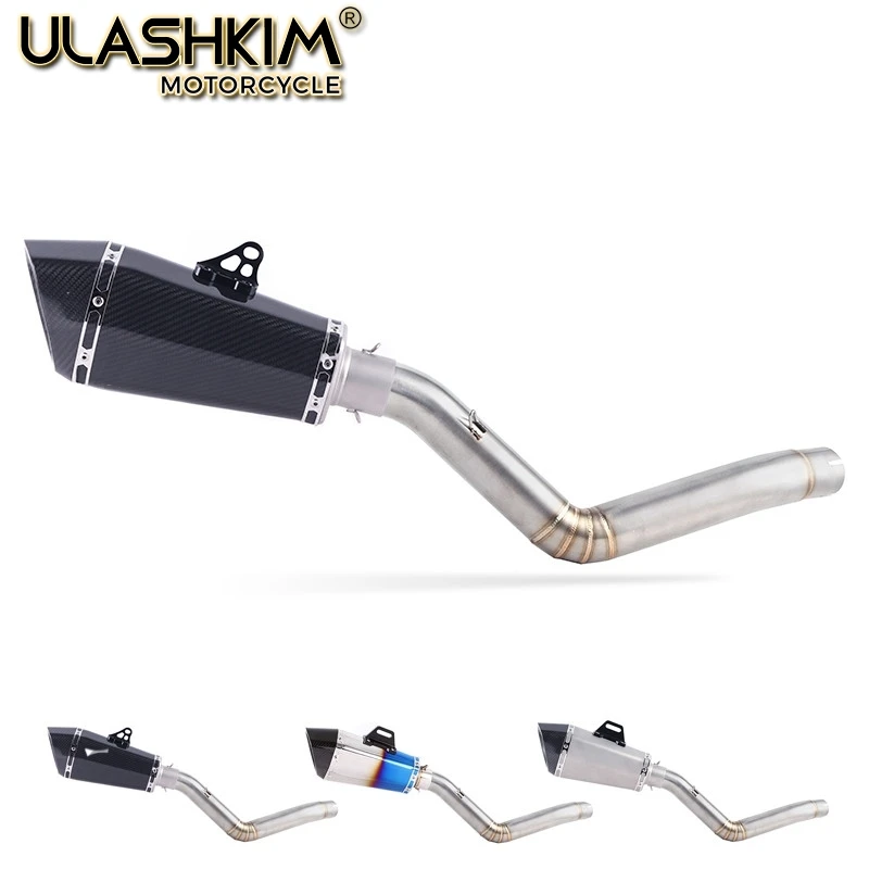 

TRK502 Motorcycle Muffler Pipe Akrapovic Racing Full Exhaust System Middle Link Pipe Slip On For Benelli TRK 502 DB-Killer
