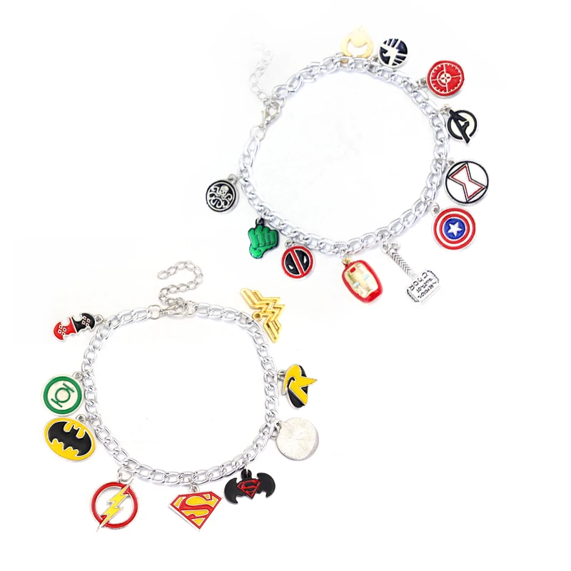 Модные ювелирные изделия Мстители 3 браслет капитан Американский Супермен шарм браслеты для женщин Подарки