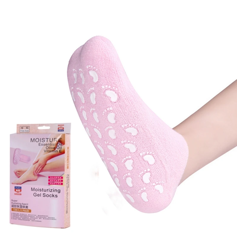2pcs/lot Foot Care Silicone Socks Moisturizing whitening Reusable SPA Gel exfoliating velvet