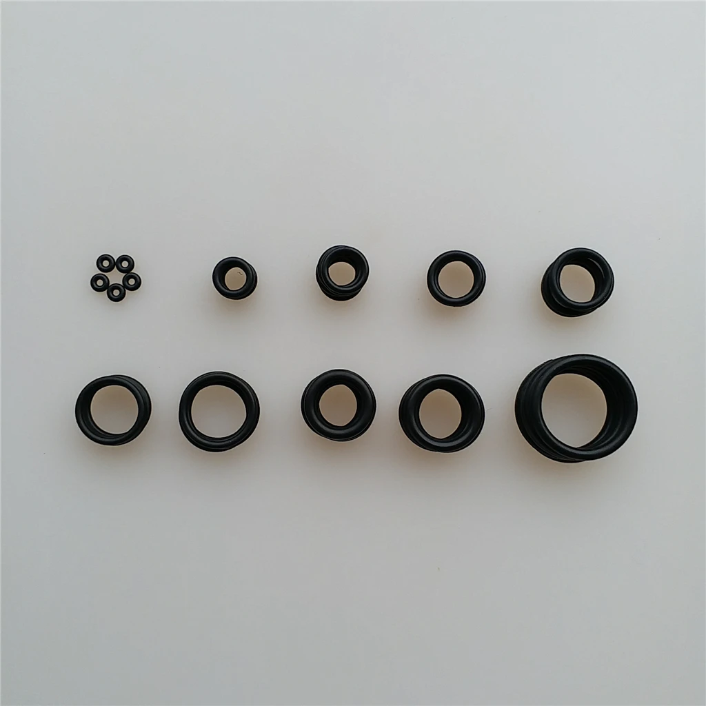 50Pcs 10 Sizes Dive O-Ring Kit for Scuba Diving Tank Valves, Hoses, Regulators, Cameras etc Diver Gear Replacement Accessories