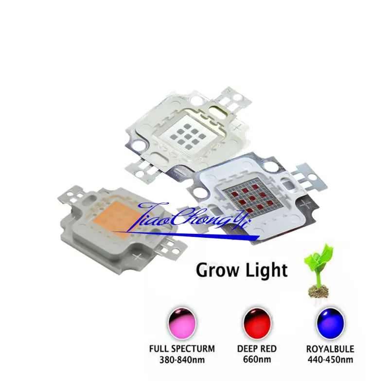 1 Вт-100 Вт высокомощный светодиодный светильник 660нм темно-красный светодиодный светильник для выращивания Королевский синий 445нм полный спектр светодиодный светильник 380нм-840нм
