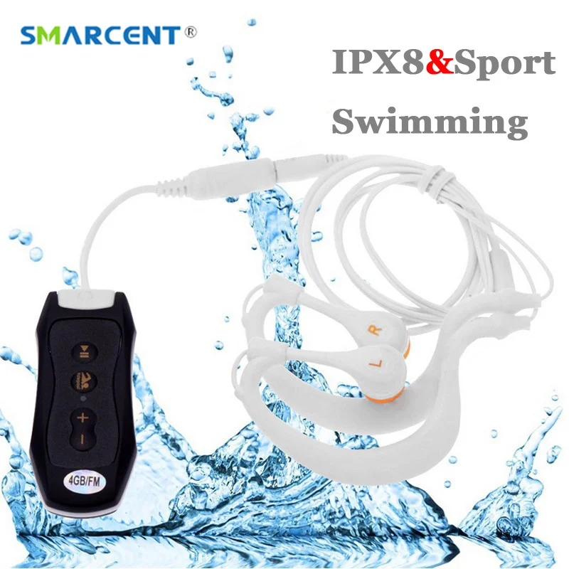 8 ГБ 4 IPX8 водонепроницаемый mp3 плеер наушники Mp3 для плавания серфинг под водой