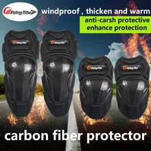 Reiten Tribe Motorrad Knie Wachen Ellenbogen Pads Carbon Fiber Motocross Racing Schutz Gears Moto hände Bein Protector HX-P18