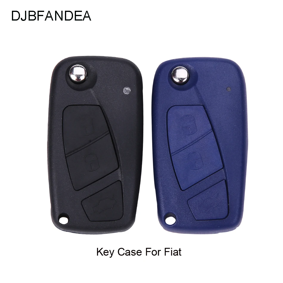 

DJBFANDEA 3 Buttons Car Key Case Shell Cover for FIAT Punto Ducato Stilo Panda Idea Doblo Bravo Key Auto