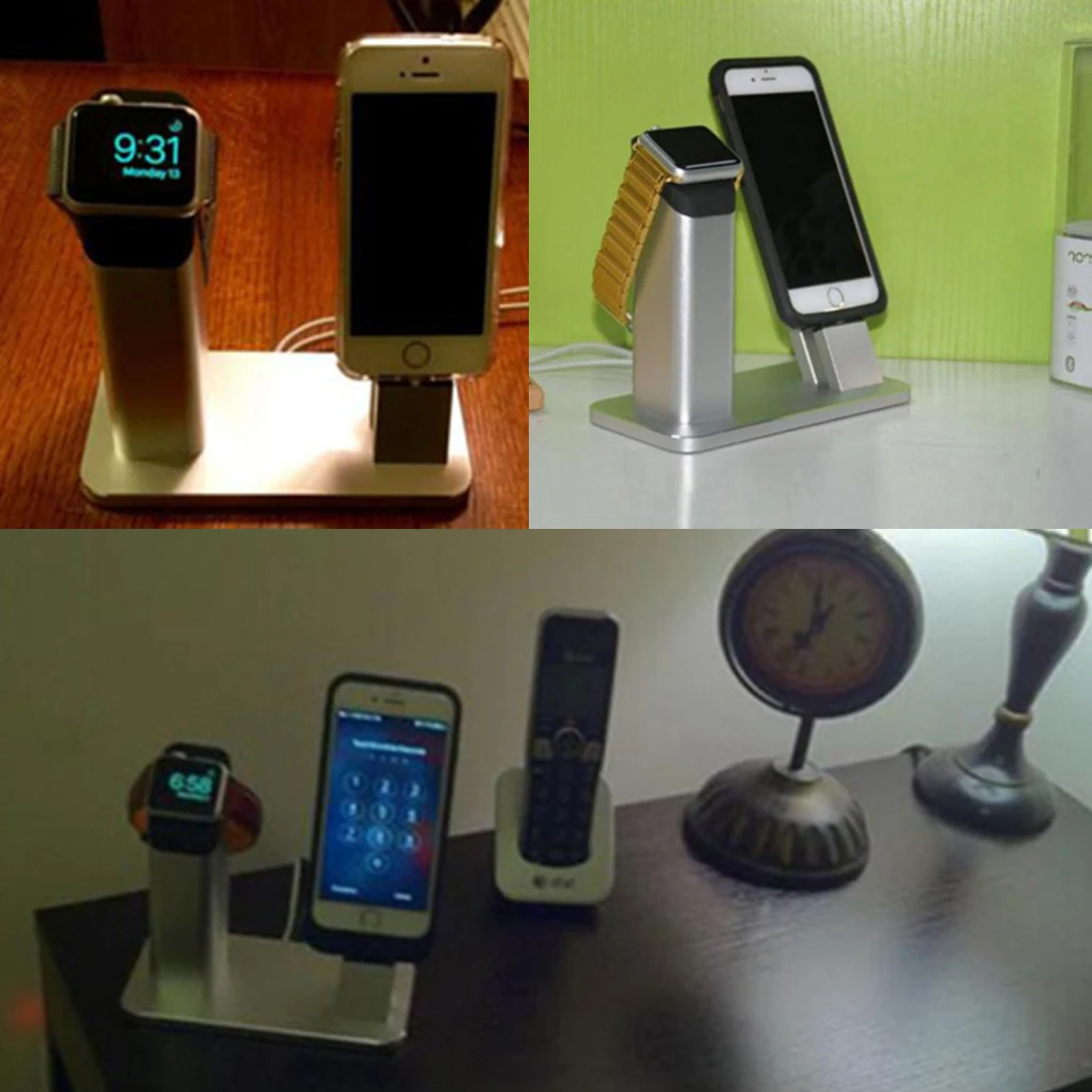 

ELENXS 2019 Aluminium Alloy Cellphones Charging Base Docking for iPhone