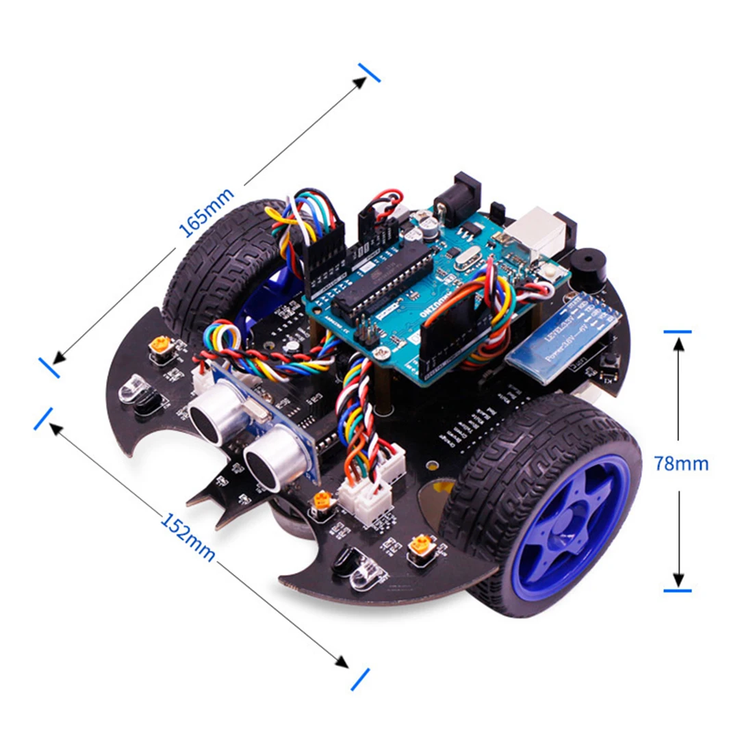 Летучая мышь умный робот автомобиля проекта полный стартовый учебник High Tech программируемый игрушка для Arduino (в том числе: R3 плата)