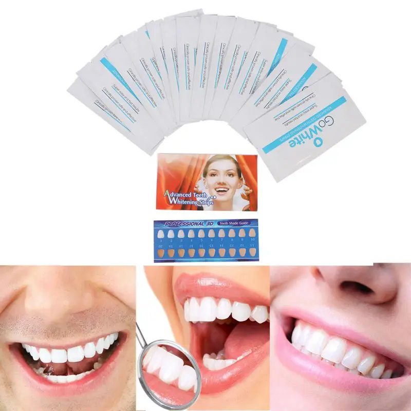 Oral Care 3D Advanced Teeth Whitening Strips Anti sensitive Ultra white