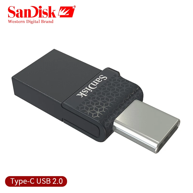 Sandisk Type-C USB Dual OTG USB Flash Drive 32GB 16GB 64GB 128GB high speed Multifunctional Pen Drives 2.0 PenDrivesfor Android