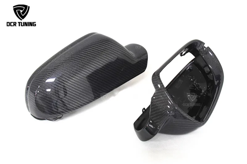 For Audi A4 B8.5 A5 S5 RS5 Carbon Fiber Rear View Side Mirror Cover Replacement Without Lane Assit & With side assit 2010 - 2016 (3)