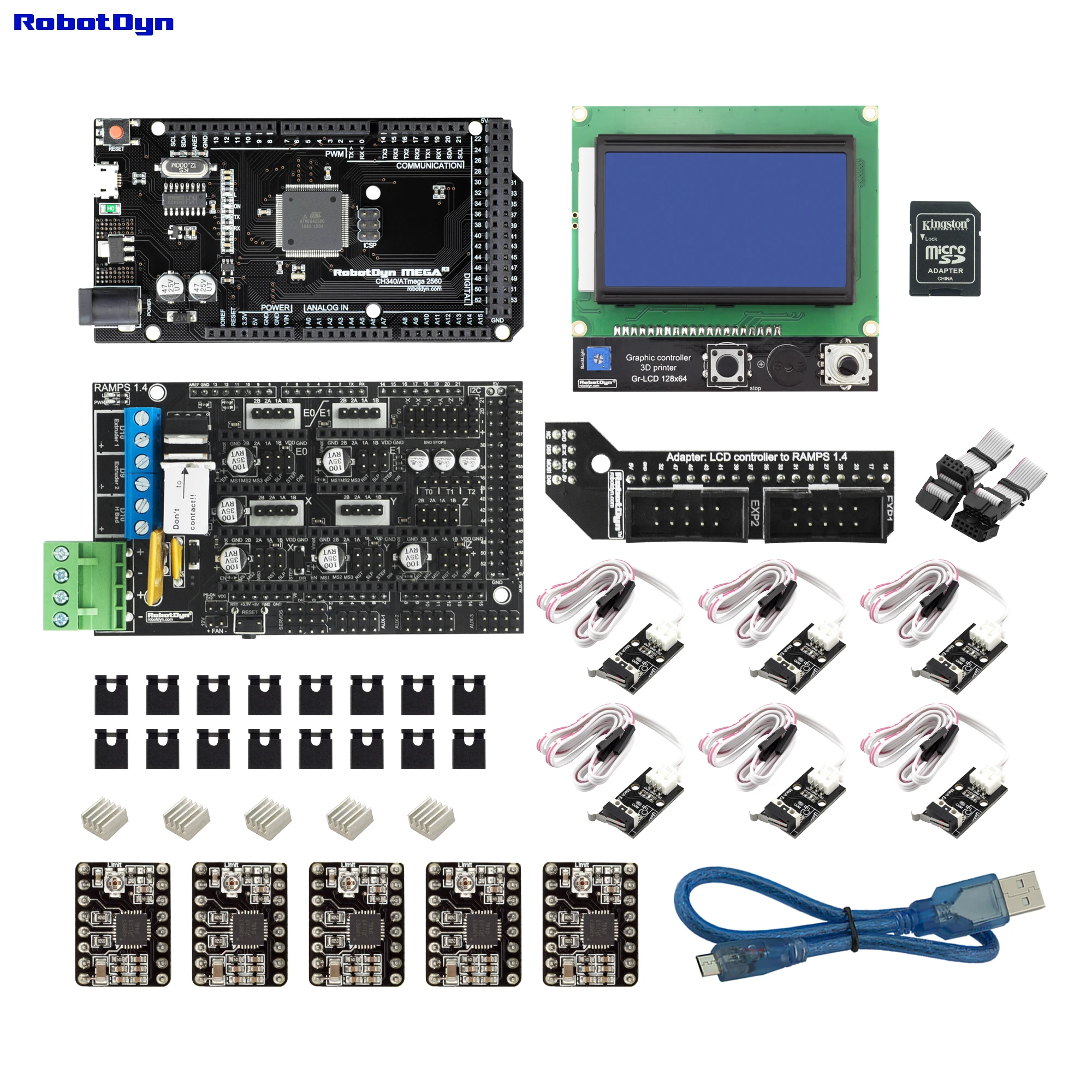 PHOTO==TOP==0G-00005763==3D-printer-KIT2==With A4988 driversMega 2560 CH340