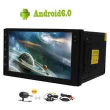 Бесплатная Беспроводной сзади Камера прилагаются! Android 6.0 2 DIN стерео PC Авторадио GPS навигации FM/AM Поддержка USB/SD 3G/4 г WI-FI