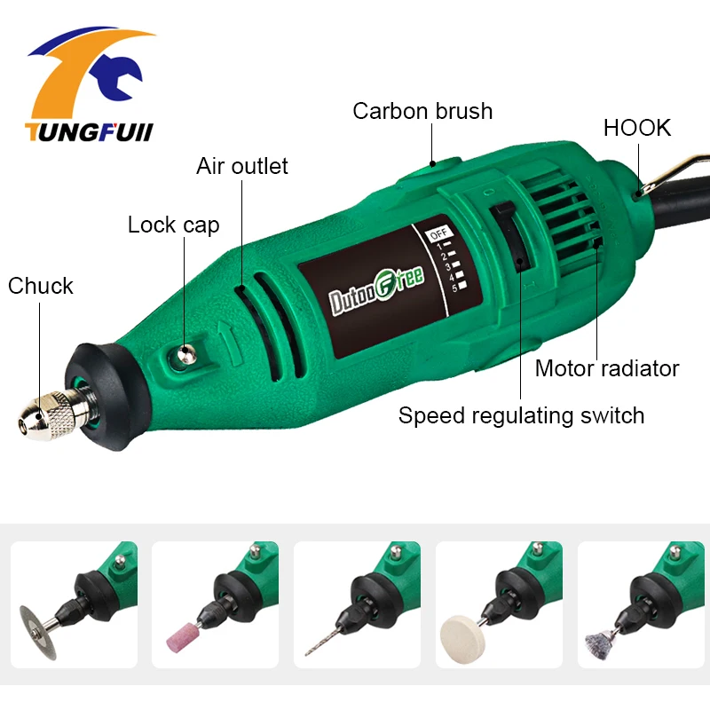 Máquina de Perfuração Ferramenta de Energia Tungfull Elétrica Mini Gravador Broca Mão Elétrico Rotativa Carpintaria Escultura Corte - Image 2