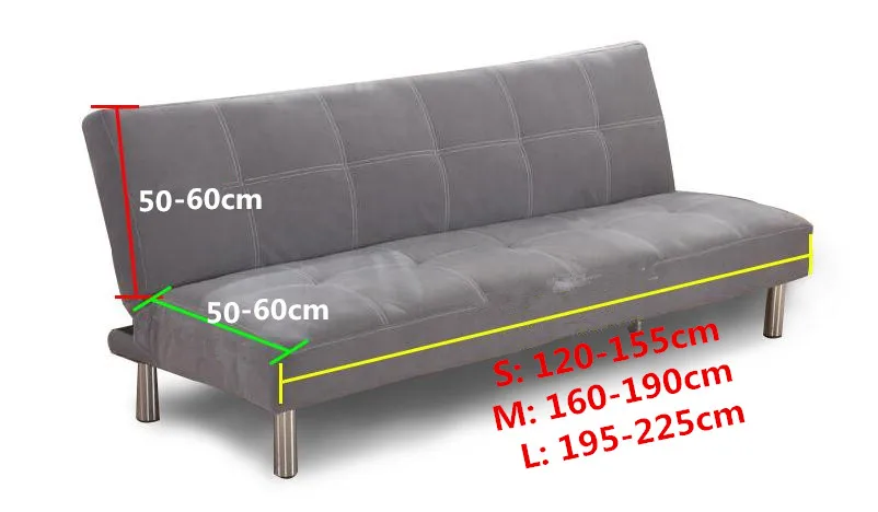 Чехол для дивана без подлокотника длиной от 120 до 225 см чехлы для мебели размеры s m l