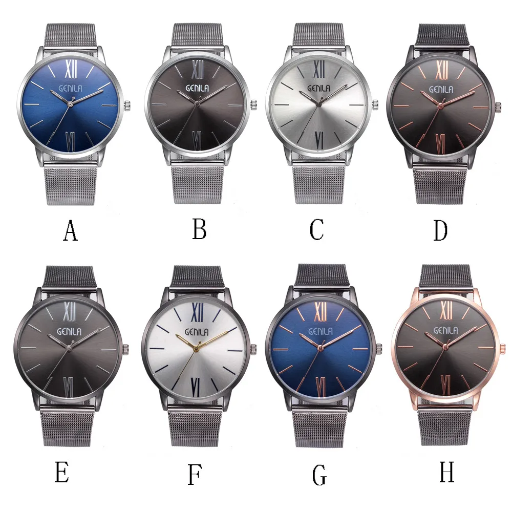 

2018 new New Men Watch Stainless Steel Clock Male Quartz Mesh Belt Casual Wristwatch Wristwatch #08919