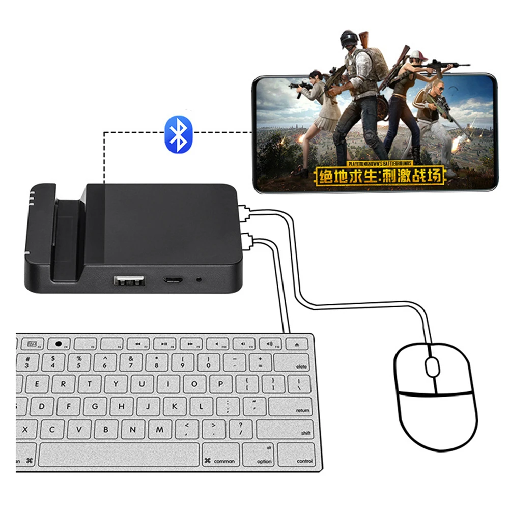 Keyboard Mouse Converter Adapter Dock for PUBG Mobile Game for Android  System Bluetooth Connect Phone Fast-aiming Shooting - AliExpress Consumer  Electronics