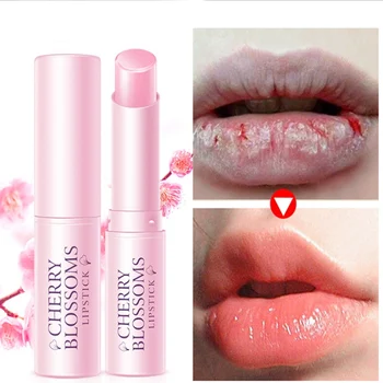 

New Cherry Blossom Essence Lip Balm Moisturizing Lighten Lip Lines Anti-Drying Repair Lip Wrinkles Lip Care Product
