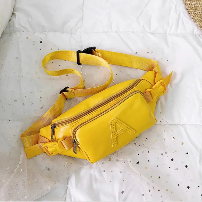 بو الجلود إلكتروني عارضة سستة فاني حزم الخصر حزم النساء Crossbody حزام حقيبة حزم الإناث Shoulderbag #1286