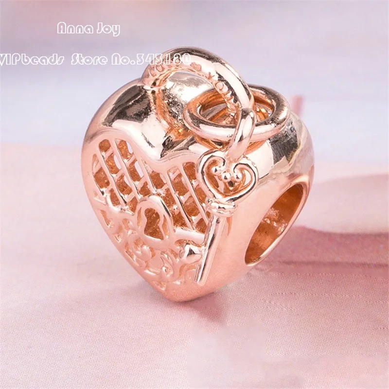 

2018 Autumn NEW Rose Gold Love charms With CZ Charms beads Fits All European Women Jewelry DIY Bracelets Necklaces