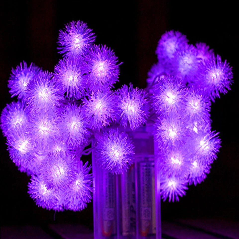 KZKRSR 9 colores 3 M 30 LED Vacaciones Snowball batería LED String luces AA batería partido decoración iluminaciones LED Vacaciones luces KZKRSR 9 colores 3 M 30 LED Vacaciones Snowball batería LED String luces AA batería partido decoración iluminaciones LED Vacaciones luces