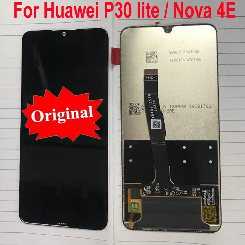 

Original Best LCD Screen Display Touch Panel Digitizer Assembly Glass Sensor For Huawei P30 Lite P30Lite / Nova 4E MAR-AL00