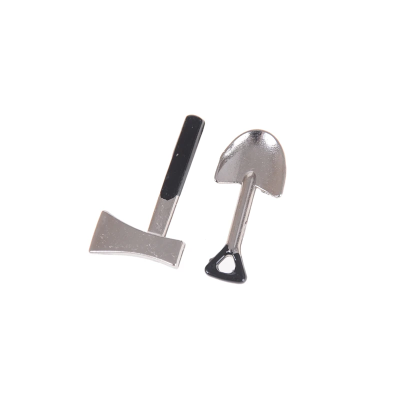 4pcs/set Kids Hand Tool Toys Dollhouse Miniature 1:12 Mini Axe Shovel Hammer Furniture Toys DIY Builders Toys Doll Accessories