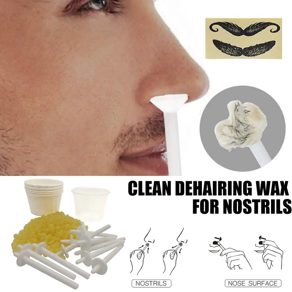 

Hair Removal Wax Unisex Nose Hair Remover Kit 50g Hair Removal Wax Nasal Cavity Cleaning Accessories Nose Hair Eyebrow Wax Stick