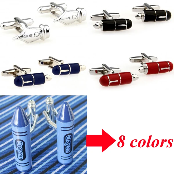 

Fashion Colorful Crayon Pen Cufflink Cuff Link 1 Pair Big Promotion