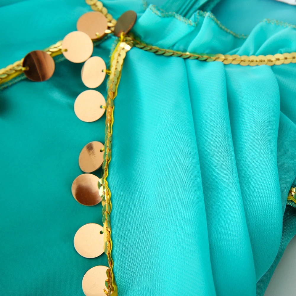 Daylebaby/Лампа Аладдина для девочек, Принцесса Жасмин, костюмы для косплея для детей, вечерние костюмы на Хэллоуин, платье для танца живота, индийская принцесса