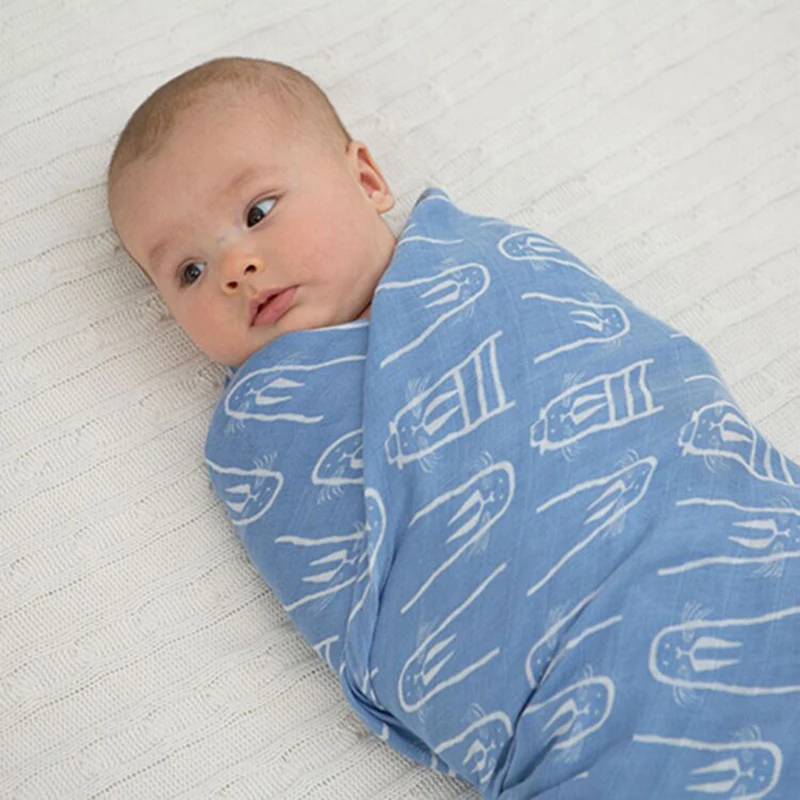 Billige Musselin Baby Decke Für Sommer Baby Swaddle 70% Bambus Super Weiche Baby Warp Für Neugeborenen Schöne Decke Bad Handtuch Bett blatt