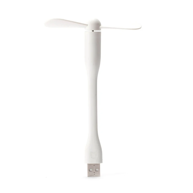 Xiaomi Mijia USB вентилятор Супер Бесшумный маленький вентилятор Портативный Гибкий мини вентилятор для питания ноутбука ПК - Цвет: white