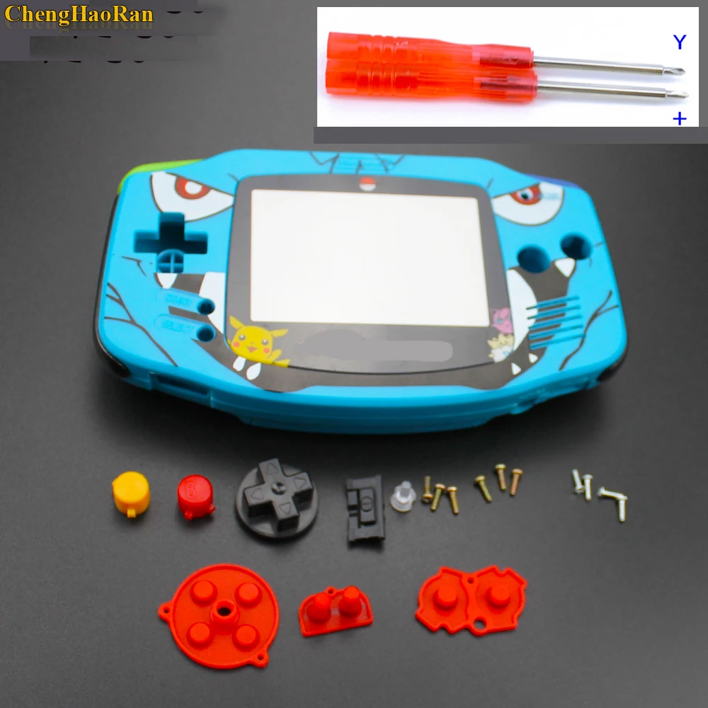 

Cartoon Limited Edition Full Housing Shell replacement for Nintendo Gameboy Advance for GBA Game Console Cover Case Repair parts
