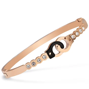 

Lady Rose gold stainless steel bracelet Europe and the United States simple bracelet manufacturers Direct sales
