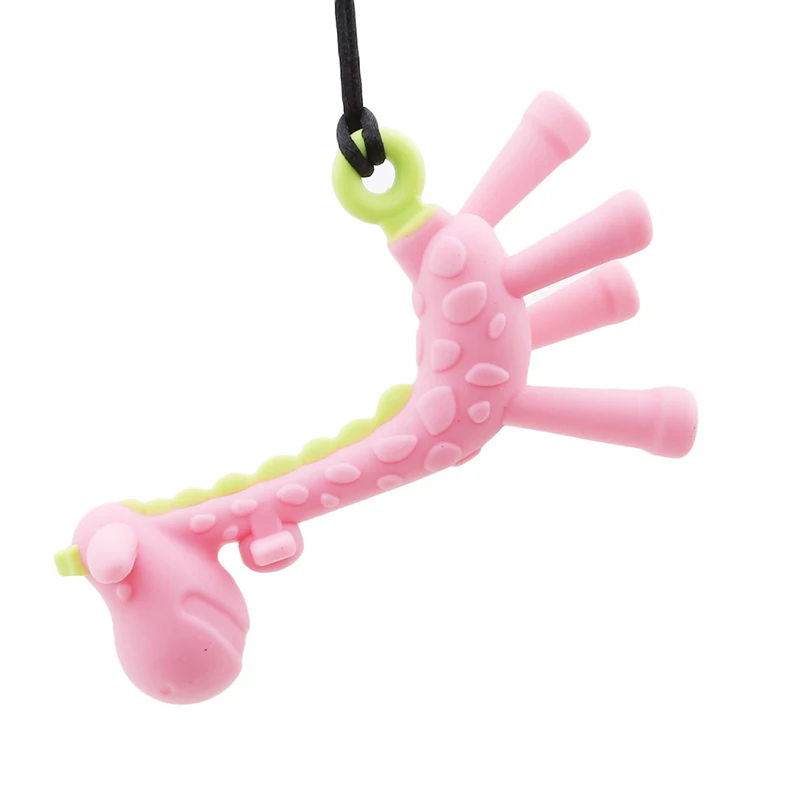 Мультфильм форма жирафа детские молярные игрушки силиконовый без бисфенола А младенческой грызунок новое ожерелье подвесные игрушки для ребенка деятельности