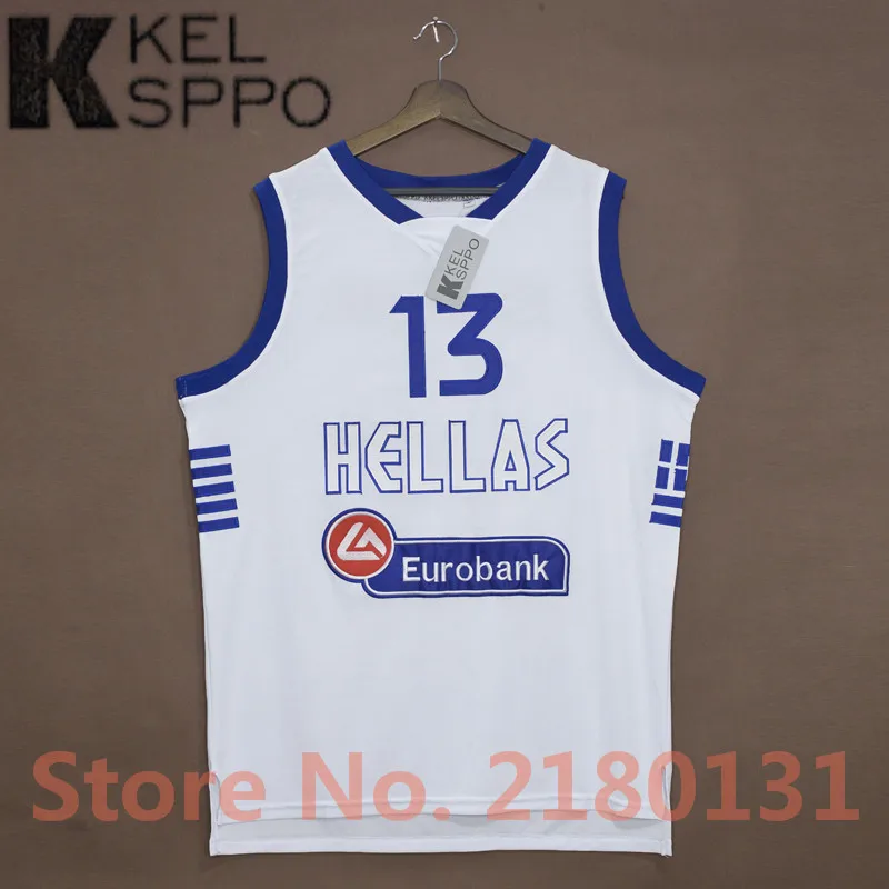 

Custom Adult Throwback Basketball Jerseys #13 GIANNIS ANTETOKOUNMPO TEAM GREECE Embroidered Basketball Jersey Size XXS-6XL