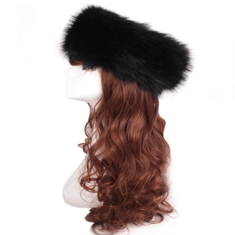new 3 in1 faux rabbit fur hair band women headband hair rings head
