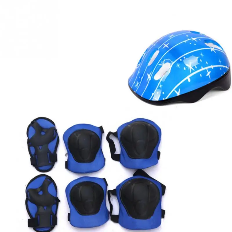 7Pcs/set Kids Child Cycling Skating Skateboard Helmet Roller Protector Elbow Knee Pads Wrist Children Sport Protector Pads