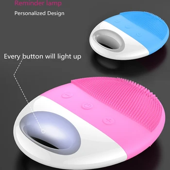 

Electric Face Cleanser Vibrate Waterproof Silicone Cleansing Brush Massager Facial Vibration Skin Care Spa Massager