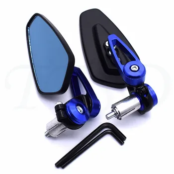 

Universal Motorcycle rearview mirror Moto aluminum 7/8" 22mm handlebar rod end side mirror motorbik For Kawasaki ZR750