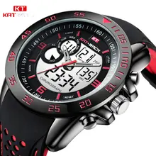 KAT-WACH для мужчин мальчик ЖК цифровой секундомер люксовый бренд светодиодный военные автоматические часы циферблат электронный будильник с подсветкой часы KT726