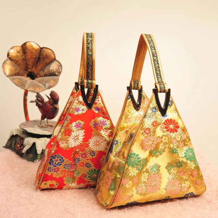 Chinese traditional special style handbag silk bagribbon embroidery