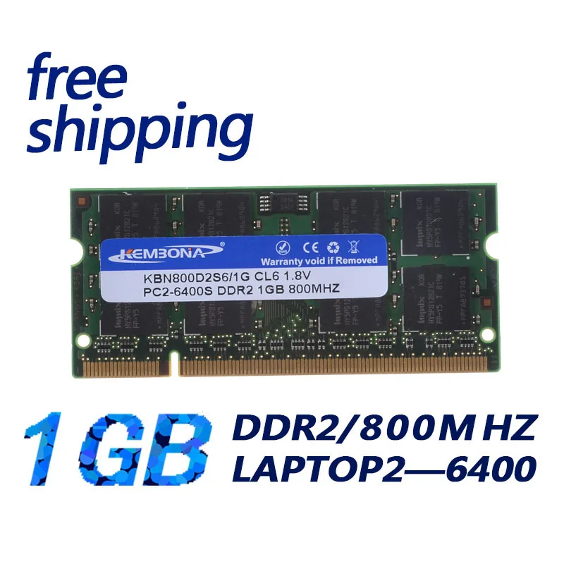 KEMBONA полностью протестированная 1 ГБ 1 г DDR2-800 PC2-6400 800 МГц SO-DIMM 200-PIN 1 г NON-ECC оперативная память ноутбук оперативная память высокое качество