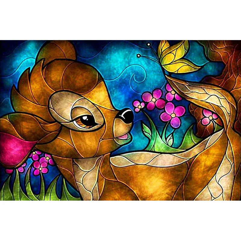 

100% Full 5D Diy Daimond Painting Cartoon Deer 3D Diamond Painting Full Rhinestones Diamond Painting Embroidery