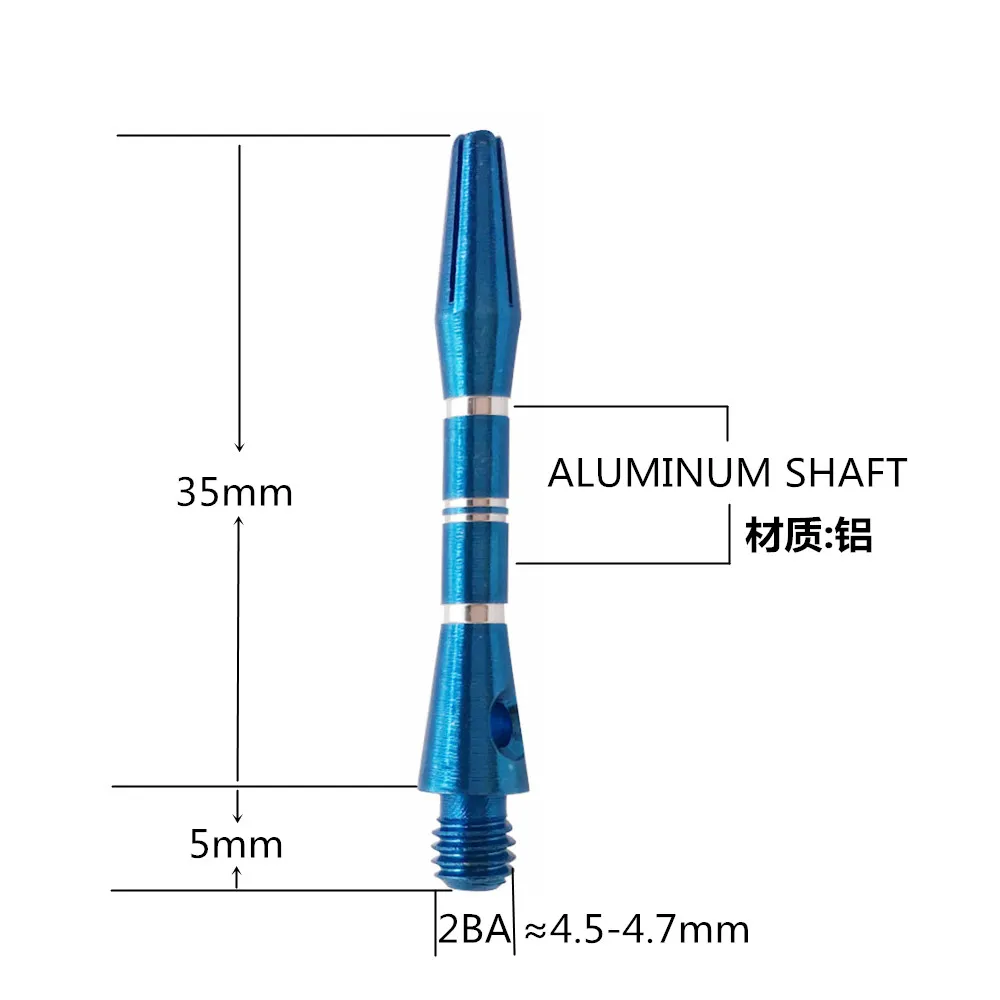 Кавалер 9 шт./12 шт. 35 мм профессиональные 2BA алюминиевые стержни для Дартса Дротика s Аксессуары короткие валы Черный Фиолетовый Синий