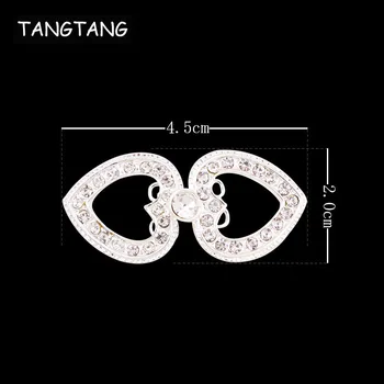 

12 Pairs Fashion Rhinestone Shoes Buckles Elegant Silver Bowknot Geometric Shape Clips Ornament Decorations For Women Girl NK045