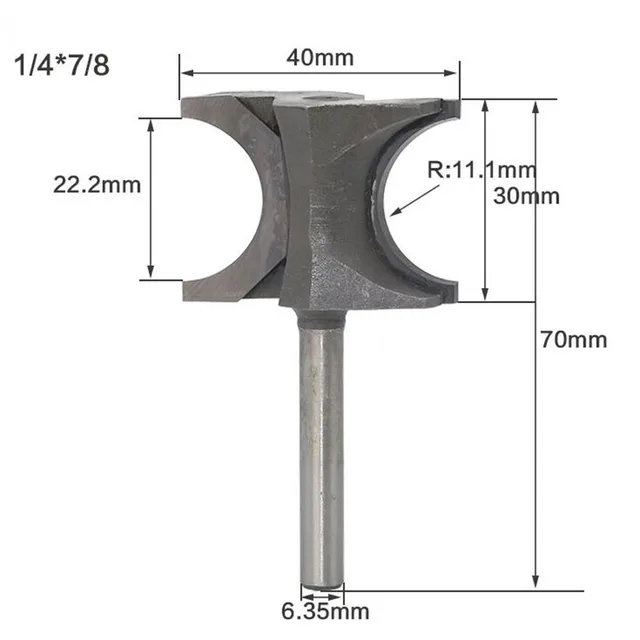 Woodruff Key Milling Cutter For Wood Solid Carbide Router Bit Cutters